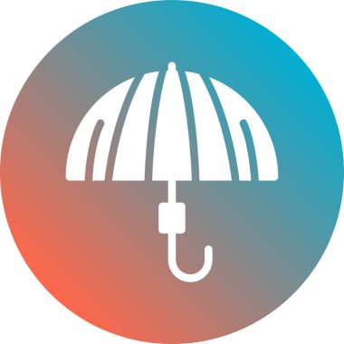 Şemsiye Düz Vektör Simgesi