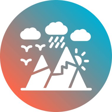 dağ simgesinin vektör illüstrasyonu