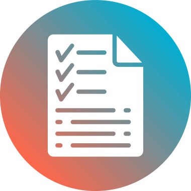 Denetim listesi düz simge vektör çizim