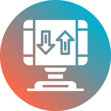 Data modern simgesinin vektör illüstrasyonu