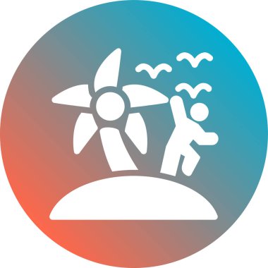 Plaj simge vektör çizim