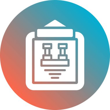 Yazıcı Düz Çember Vektör Simgesi Tasarımı