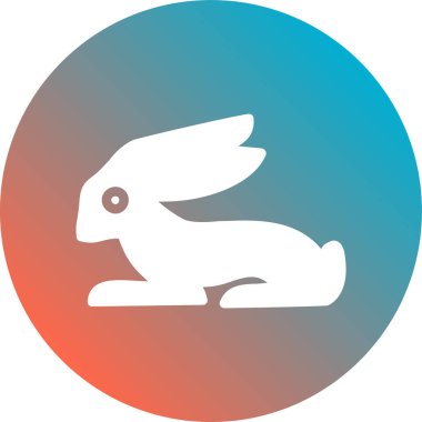Tavşan. Web simgesi basit illüstrasyon
