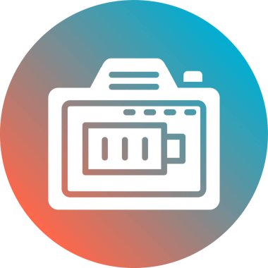 Çemberdeki vektör modern simgesi