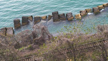 Sahil manzaralı Karadeniz Gürcistan sakin
