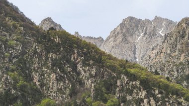 Caucasus mountains in Georgia mount Kazbegi travel hiking scenery adventure