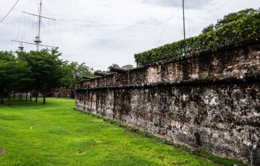 Eski tarihi kale duvarı Penang Malezya fotoğrafı