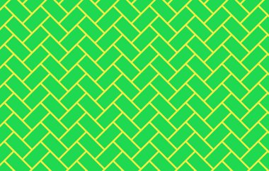 Yeşil Balık Kemiği İllüzyon Resim Deseni