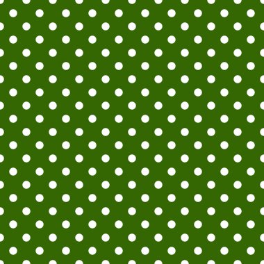 Beyaz benek desenli yeşil arkaplan. Pırıl pırıl benekli desen