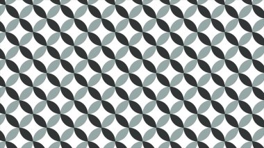 Üst üste binen dairesel geometrik desen tekrarlayan ve dinamik bir izlenim yaratır. Yüzey yumuşak siyah ve gri varyasyonlarla pürüzsüz görünüyor..