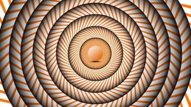 Soyut Dalgalı Zigzag Radyal Çizgiler Dairesel Optik İllüzyon Sanatı. Vektör