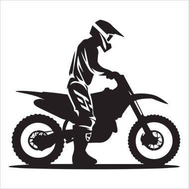 Beyaz arka plan üzerinde yapmak hüner Motosiklet binici silüeti 