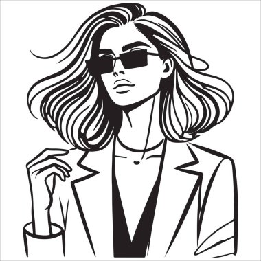 Minimalist Line Art Portraits Elegance in Simplicity clipart