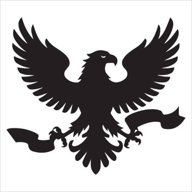 Bir Bayrak Siluetini Tutan Kartal 
