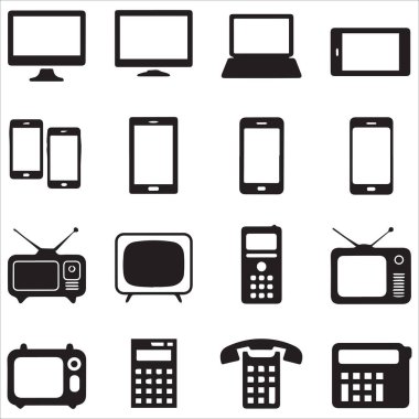 Retro siluet radyo vektör resmini ayarla
