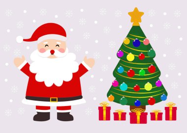 Komik Noel Baba ağacı ve hediyeler