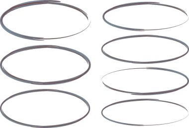 Gri renk daire çizimi elipsler vektörü belirler