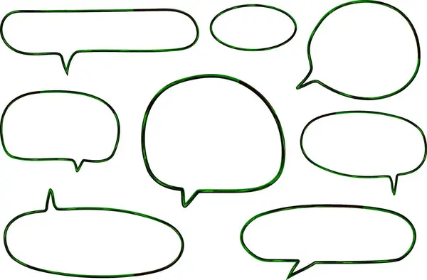 siyah yeşil konuşma baloncukları vektörü belirler