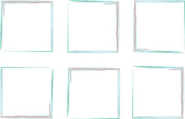 açık yeşil suluboya resim çerçeveleri vektörü belirler