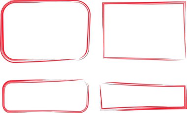 kırmızı özgün tasarım eğrisi çerçeve ayarlama vektörü