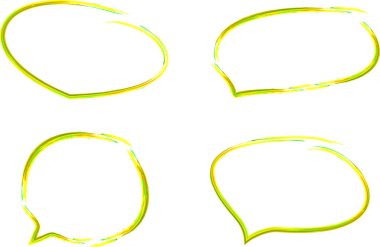 resim sarı renkli farklı konuşma baloncukları vektörü belirler