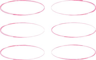 pembe renkli desen soyut elips koleksiyon kümesi vektörü