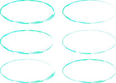 açık mavi işaret yaratıcı farklı soyut çemberler belirle vektör