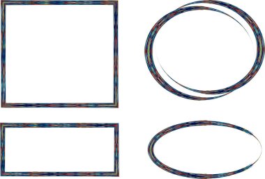 koyu renkli sanat desenleri farklı çerçeve belirleme vektörü