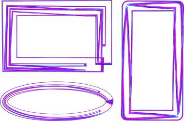 mavi mor yaratıcı soyut farklı çerçeveler