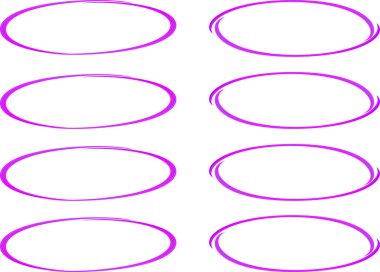 mor soyut elips çizim çerçeve vektörü