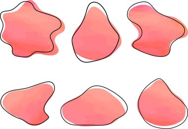 mercan rengi soyut şekiller sancaklar vektör ayarlar