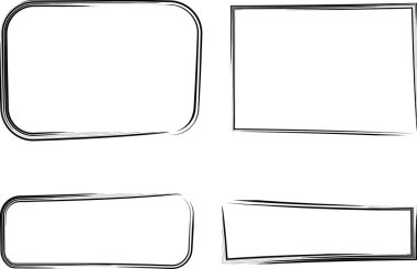 siyah eğimli çerçeveler vektörü ayarla