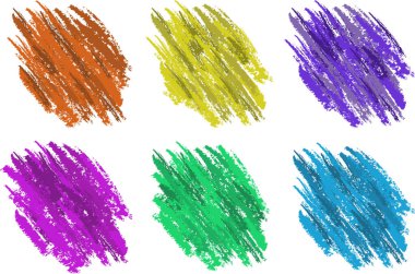 renkli fırça darbesi sancakları vektörü ayarla