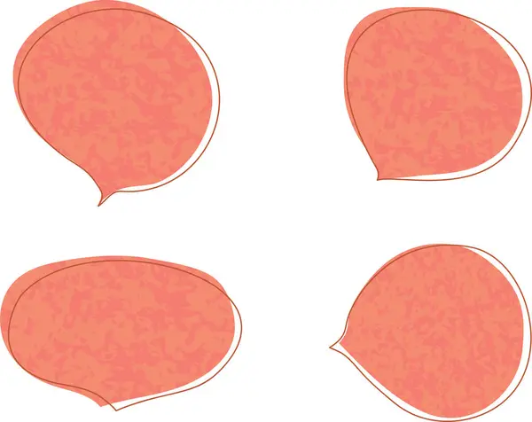 şeftali rengi desenli soyut konuşma baloncukları vektörü belirler