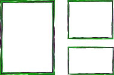 koyu yeşil çizim çerçeveleri vektör