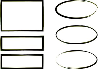 siyah sanat çerçeveleri koleksiyon kümesi vektörünü şekillendirir