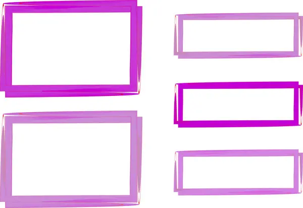 mor renk soyut yaratıcı kare çerçeveler set vektörü