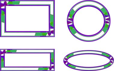 mavi yeşil soyut yaratıcı sınır koleksiyonu