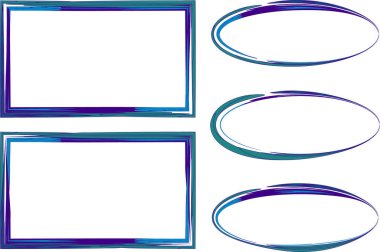 yeşil mavi renkli soyut çerçeve koleksiyon vektörü