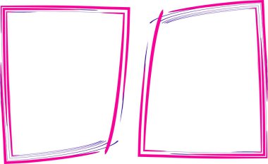 pembe eğimli sanat dikdörtgeni çerçeve vektörü