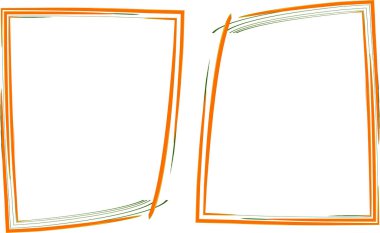 turuncu eğimli sanat dikdörtgeni çerçeve vektörü