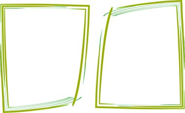 yeşil eğimli sanat dikdörtgeni çerçeveleri