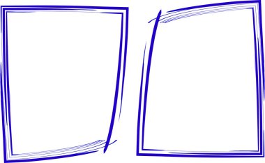 mavi eğimli sanat dikdörtgeni çerçeveleri