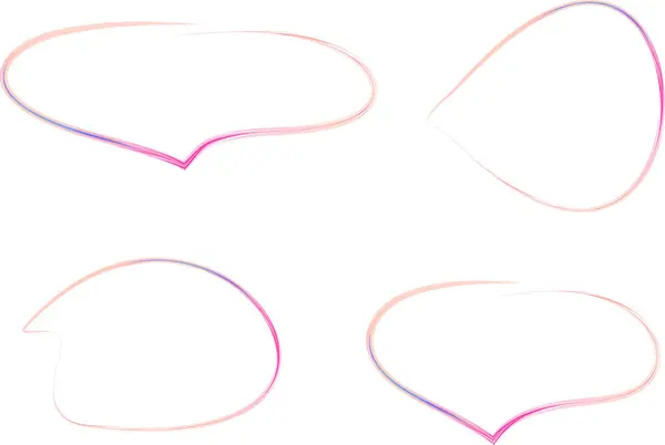 şeftali rengi sanat eseri konuşma baloncukları seti