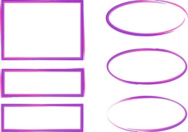 mor pembe renkli sanat eseri çerçeve koleksiyon seti