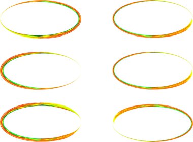 turuncu yeşil soyut farklı çemberler