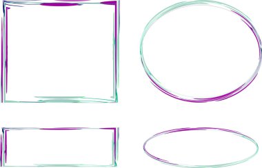 dekoratif yeşil çerçeveler