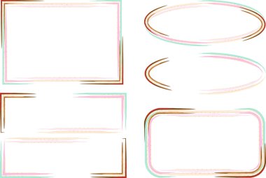 Renkli özgün sanat çerçeveleri