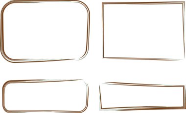 kahverengi renkli kavisli tasarım çerçeveleri