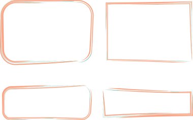 şeftali rengi kıvrımlı tasarım çerçeveleri